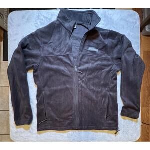 Columbia Fleece Jacket Mens XL Full Zip Dark Gray‎ Soft Shell Lightweight